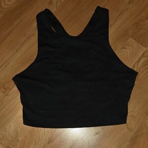 Kyodan Black Sleeveless Crop Top